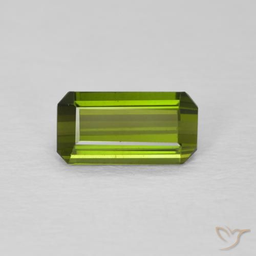 0.94ct Natürlicher Mittelgrün Turmalin, Smaragdschliff, VVS