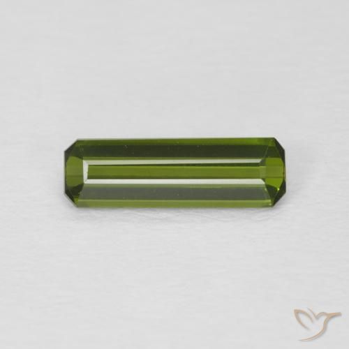 0.85ct Natürlicher Waldgrün Turmalin, Smaragdschliff, VVS