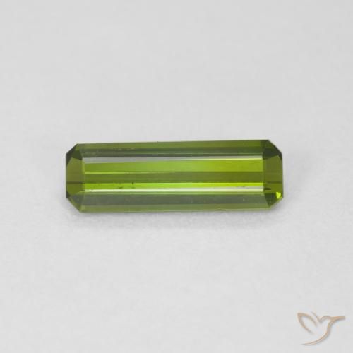 0.85ct Natürlicher Mittelgrün Turmalin, Smaragdschliff, VVS