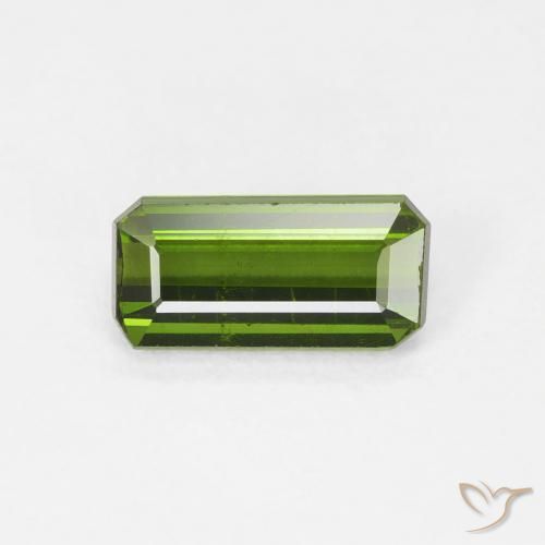 1.10ct Natürlicher gelblich-grün Turmalin, Smaragdschliff, VS