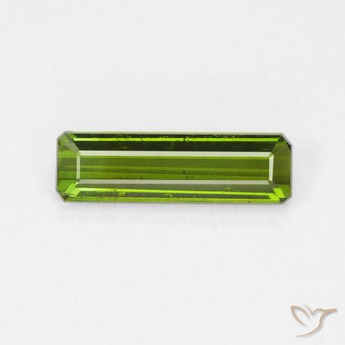 1.14ct Natürlicher gelblich-grün Turmalin, Smaragdschliff, VS