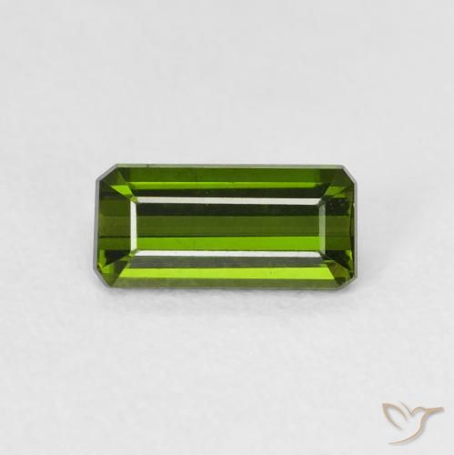 1.00ct Natürlicher tiefgrün Turmalin, Smaragdschliff, VVS-VS
