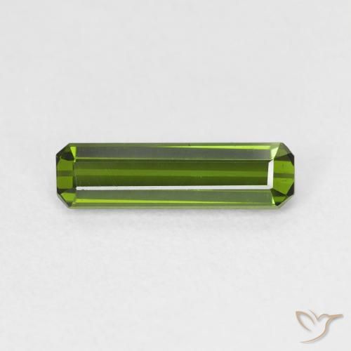 0.83ct Natürlicher gelblich-grün Turmalin, Oktagonschliff, VVS, Photo A