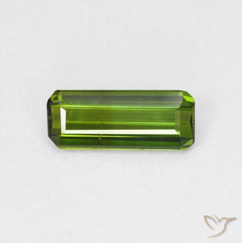 0.72ct Natürlicher tiefgrün Turmalin, Smaragdschliff, VS