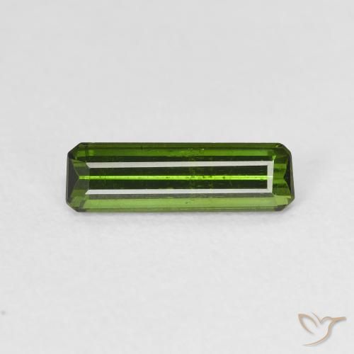 0.92ct Natürlicher tiefgrün Turmalin, Smaragdschliff, VS