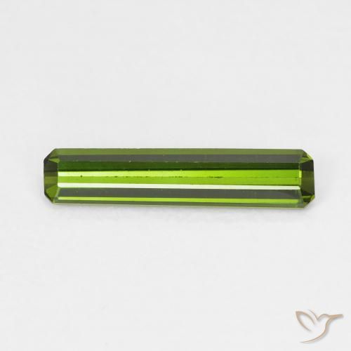 0.91ct Natürlicher Helles Waldgrün Turmalin, Smaragdschliff, VVS-VS