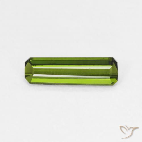 0.74ct Natürlicher tiefgrün Turmalin, Smaragdschliff, VVS-VS