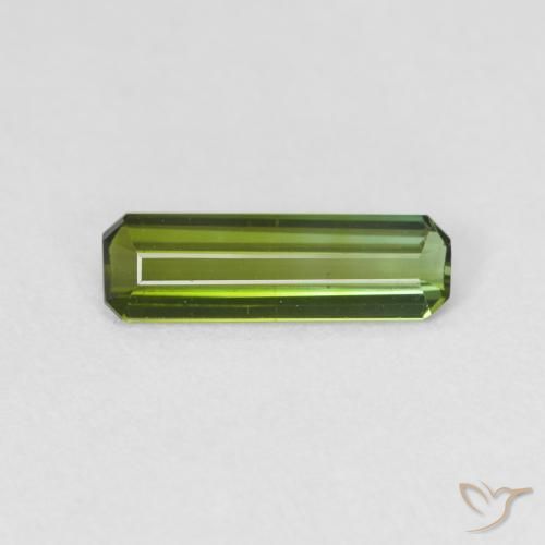 0.69ct Natürlicher Mittelgrün Turmalin, Smaragdschliff, VS