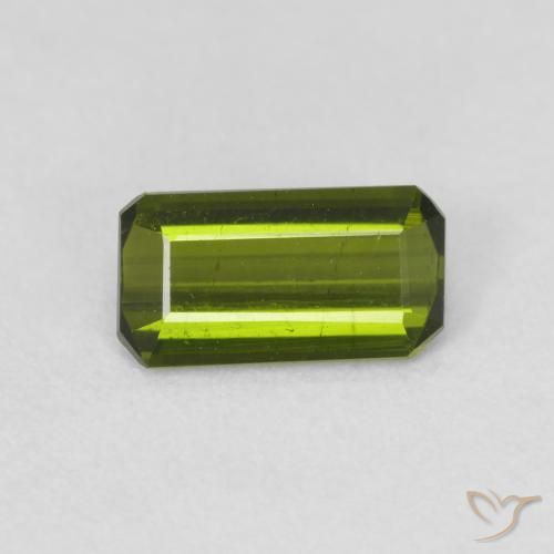 0.72ct Natürlicher Waldgrün Turmalin, Smaragdschliff, VS
