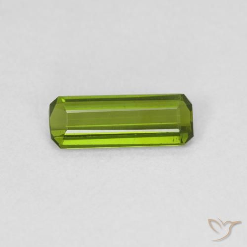 0.59ct Natürlicher Mittelgrün Turmalin, Smaragdschliff, VVS