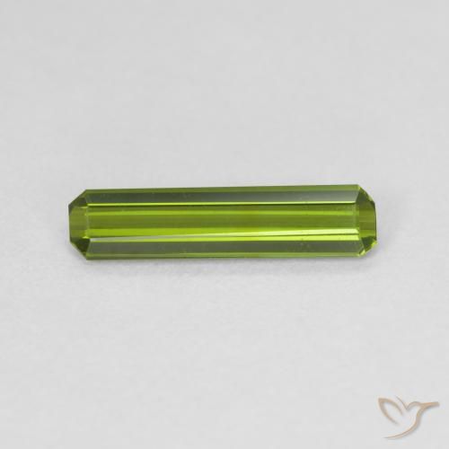 0.86ct Natürlicher Mittelgrün Turmalin, Smaragdschliff, VVS-VS