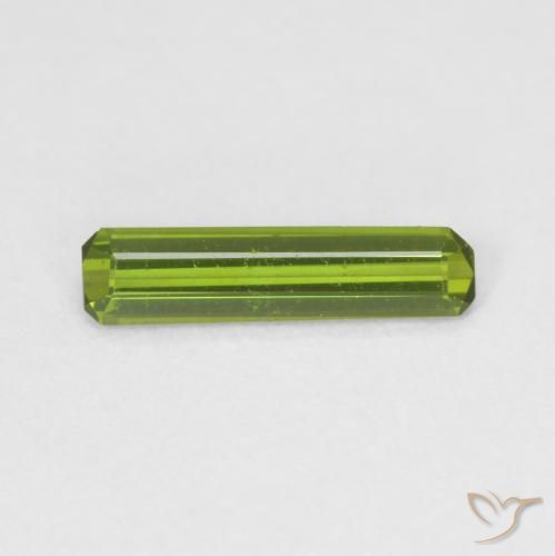 0.50ct Natürlicher Mittelgrün Turmalin, Smaragdschliff, VVS