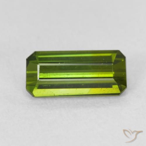 0.78ct Natürlicher Mittelgrün Turmalin, Smaragdschliff, VVS-VS