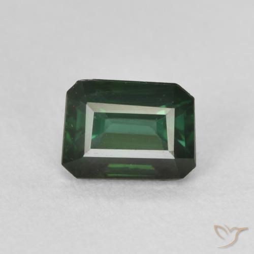 0.95ct Natürlicher Cooles Waldgrün Turmalin, Smaragdschliff, VVS-VS