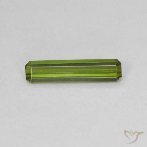 0.81ct Natürlicher Mittelgrün Turmalin, Smaragdschliff, VVS