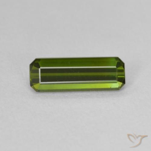 1.11ct Natürlicher Mittelgrün Turmalin, Smaragdschliff, VVS