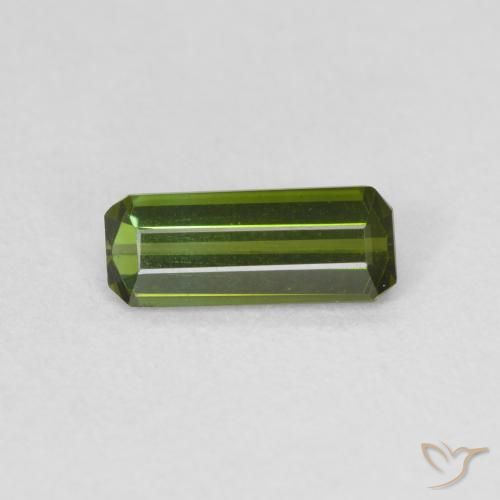 0.62ct Natürlicher tiefgrün Turmalin, Smaragdschliff, VVS