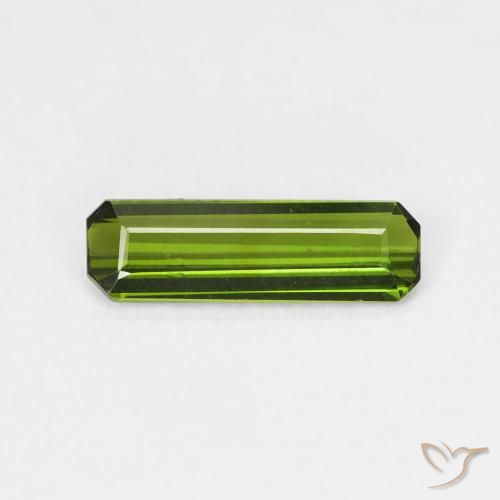 0.78ct Natürlicher Mittelgrün Turmalin, Smaragdschliff, VVS