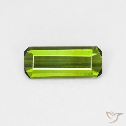 0.54ct Natürlicher Mittelgrün Turmalin, Smaragdschliff, VVS