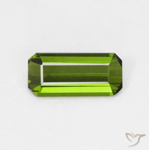 0.77ct Natürlicher tiefgrün Turmalin, Smaragdschliff, VVS