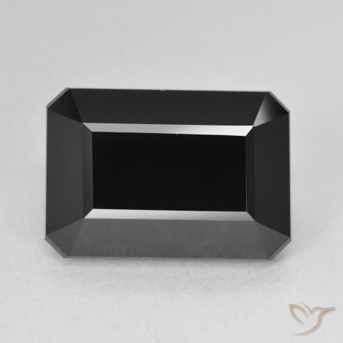 9.07ct Natürlicher Schörl Turmalin, Smaragdschliff, Lichtundurchlässig