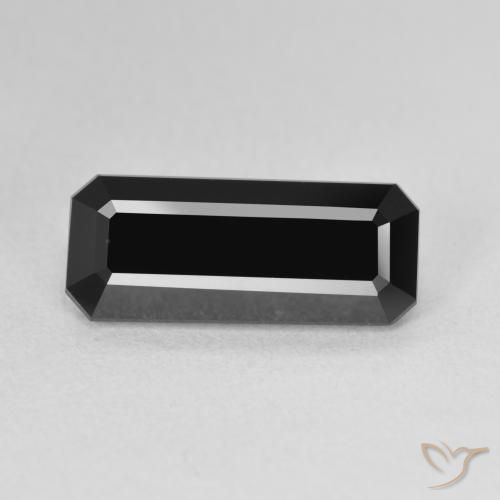 3.58ct Natürlicher Schörl Turmalin, Smaragdschliff, Lichtundurchlässig