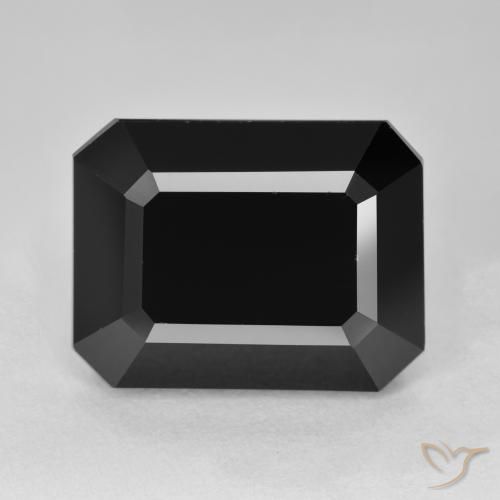 12.78ct Natürlicher Schörl Turmalin, Oktagonschliff, Lichtundurchlässig, Photo A
