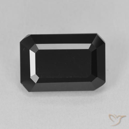 6.04ct Natürlicher Schörl Turmalin, Smaragdschliff, Lichtundurchlässig