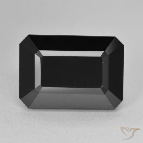 11.01ct Natürlicher Schörl Turmalin, Smaragdschliff, Lichtundurchlässig