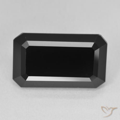 11.61ct Natürlicher Schörl Turmalin, Smaragdschliff, Lichtundurchlässig