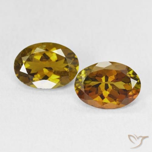 2.08ctw Natürlicher Mittleres Gold Turmalin, Oval, VS