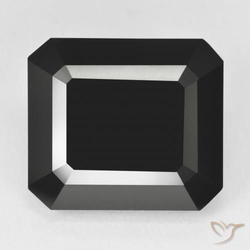 22.86ct Natürlicher Schörl Turmalin, Smaragdschliff, Lichtundurchlässig
