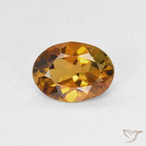 1.03ct Natürlicher gold-braun Turmalin, Oval, VVS-VS