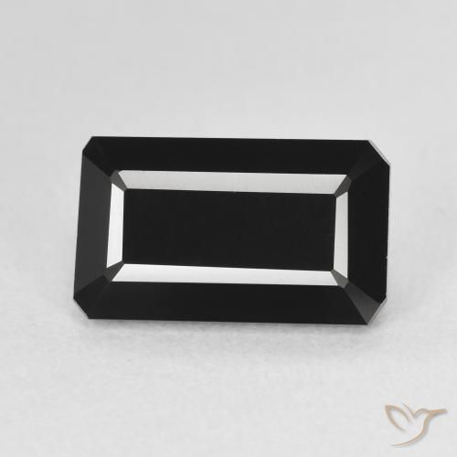 4.28ct Natürlicher Schörl Turmalin, Smaragdschliff, Lichtundurchlässig