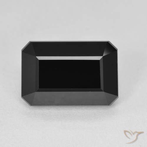 6.16ct Natürlicher Schörl Turmalin, Smaragdschliff, Lichtundurchlässig