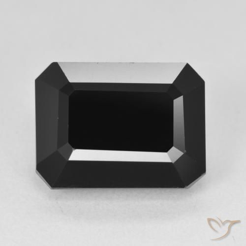 8.39ct Natürlicher Schörl Turmalin, Smaragdschliff, Lichtundurchlässig
