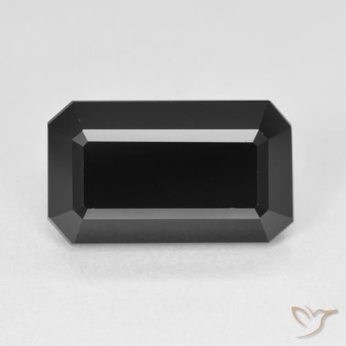 6.64ct Natürlicher Schörl Turmalin, Smaragdschliff, Lichtundurchlässig