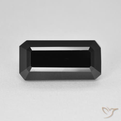 5.15ct Natürlicher Schörl Turmalin, Smaragdschliff, Lichtundurchlässig
