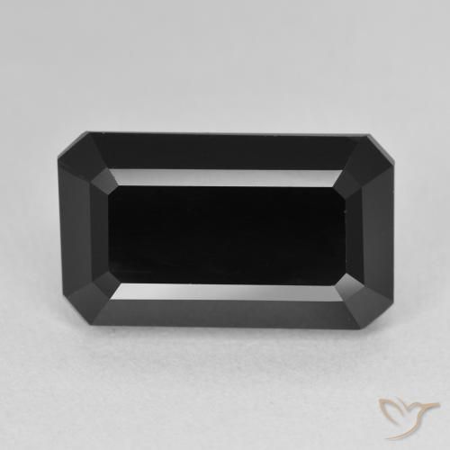 11.38ct Natürlicher Schörl Turmalin, Smaragdschliff, Lichtundurchlässig