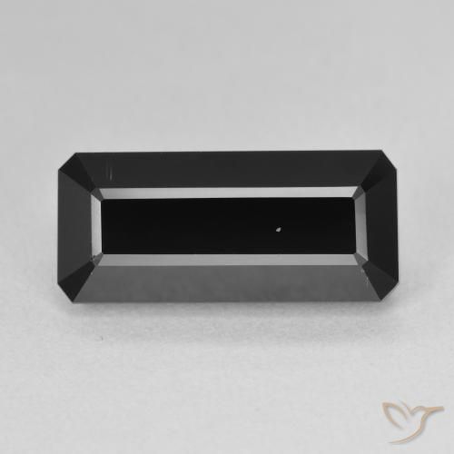 7.51ct Natürlicher Schörl Turmalin, Smaragdschliff, Lichtundurchlässig