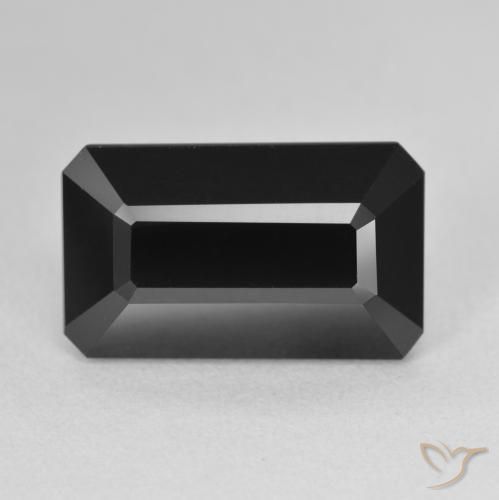 9.26ct Natürlicher Schörl Turmalin, Smaragdschliff, Lichtundurchlässig