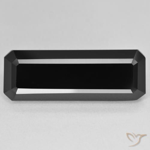 18.54ct Natürlicher Schörl Turmalin, Smaragdschliff, Lichtundurchlässig