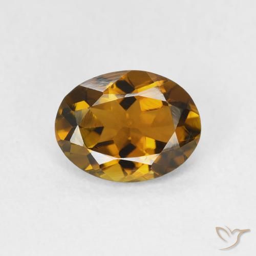 1.13ct Natürlicher gold-braun Turmalin, Oval, VVS-VS
