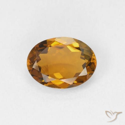 1.04ct Natürlicher gold-braun Turmalin, Oval, VVS