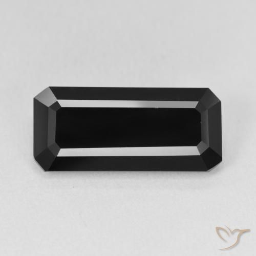 5.60ct Natürlicher Schörl Turmalin, Smaragdschliff, Lichtundurchlässig