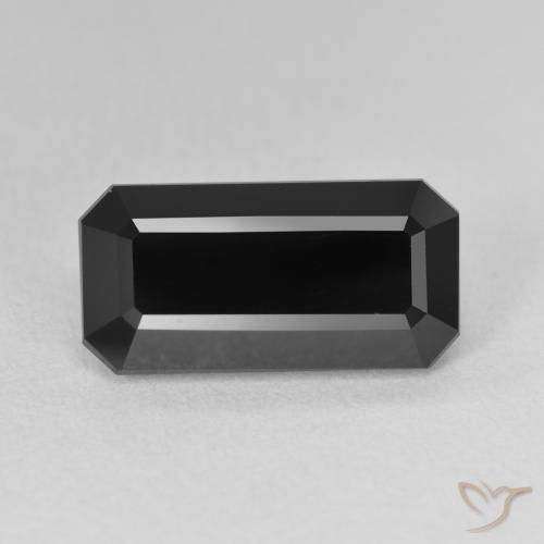 5.29ct Natürlicher Schörl Turmalin, Smaragdschliff, Lichtundurchlässig