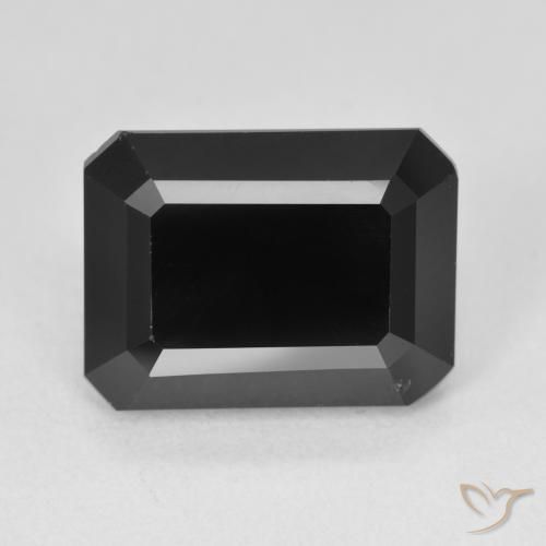 7.82ct Natürlicher Schörl Turmalin, Smaragdschliff, Lichtundurchlässig