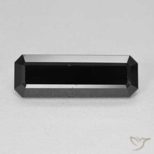 6.43ct Natürlicher Schörl Turmalin, Smaragdschliff, Lichtundurchlässig