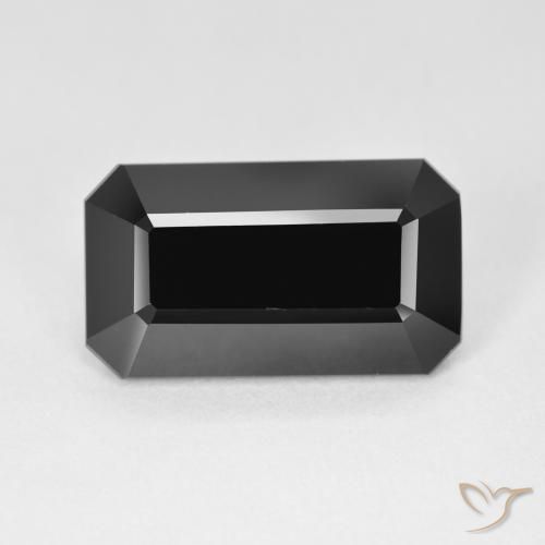 9.05ct Natürlicher Schörl Turmalin, Smaragdschliff, Lichtundurchlässig