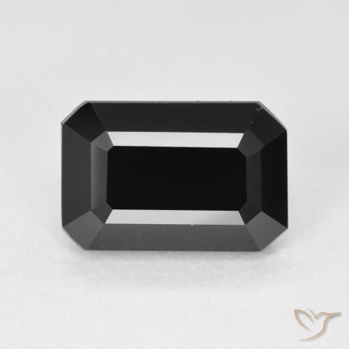 4.42ct Natürlicher Schörl Turmalin, Smaragdschliff, Lichtundurchlässig